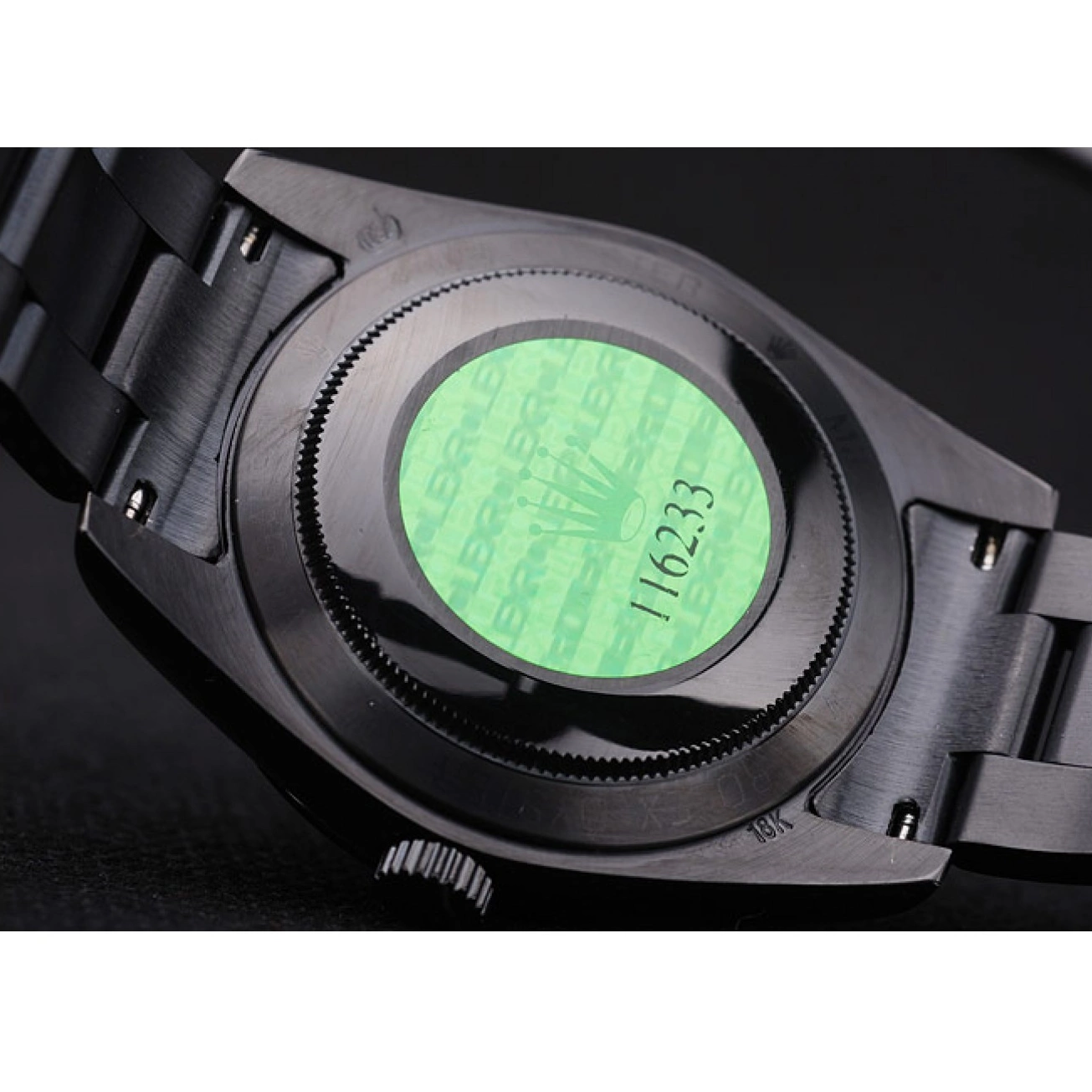 Good copy rolex watches 7476 Bezel Bamford Black Milgaus Dial Stainless Rolex Steel Plated Ion 0506